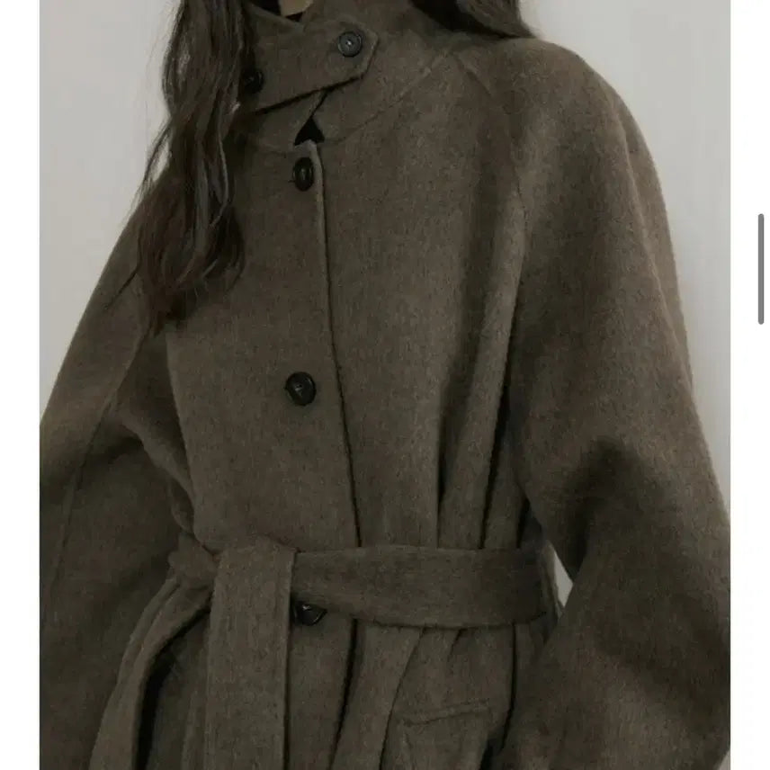 [BUNJANG] RingSeoul Handmade Wool Trench Coat Brown M / 링서울 핸드메이드 울 트렌치코트 브라운 M