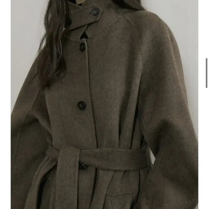 [BUNJANG] RingSeoul Handmade Wool Trench Coat Brown M / 링서울 핸드메이드 울 트렌치코트 브라운 M