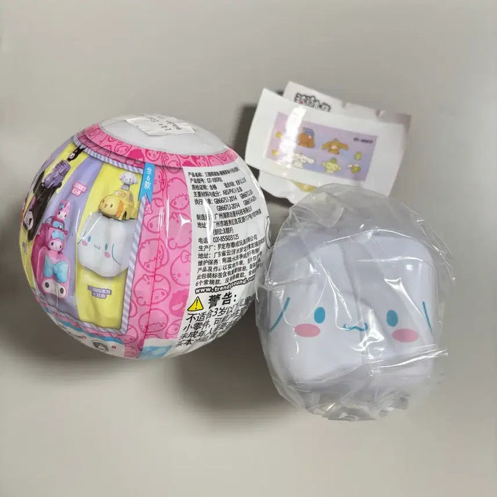 [BUNJANG] Sanrio Cinnamoroll My Car Figure Set / 산리오 시나모롤 마이카 자동차(피규어+미니카+차고 3종세트)피규어 가챠