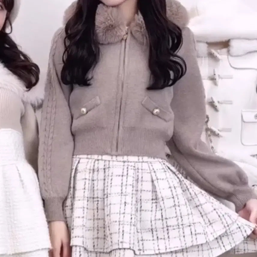 [BUNJANG] Michelle Macaron Cropped Hoodie Zip-up / 미셸마카롱 크롭 후드집업 스나계 양산형 스나이델 마즈 리즈리사
