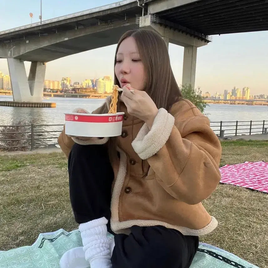 [BUNJANG] Priveil Shearling Reversible Mouton Jacket / 프리베일 시어링 리버시블 무스탕 자켓