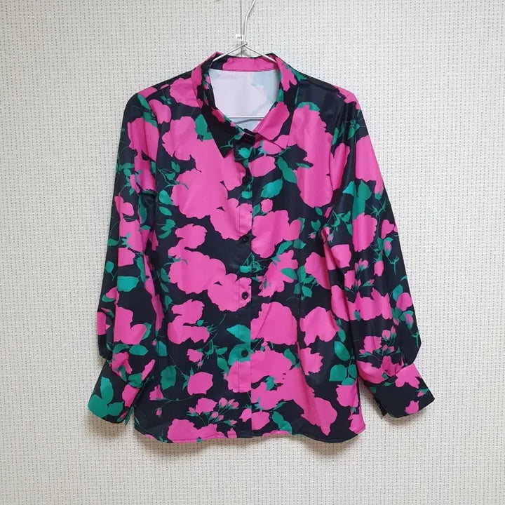 [BUNJANG] Rose Red Blouse - Size 77 / 77사이즈 빅사이즈M 커프스블라우스