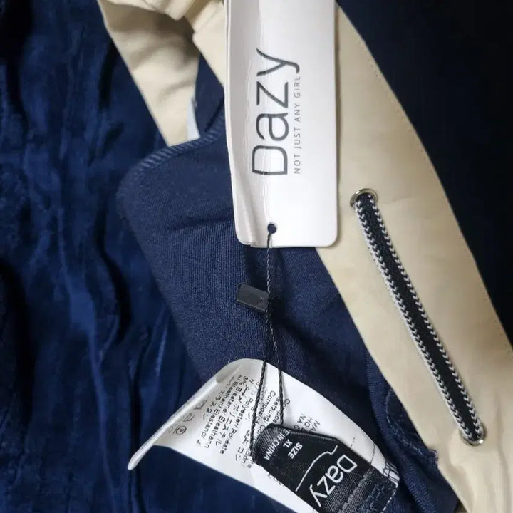 [BUNJANG] P25 Navy Wide Pants / P25 배색 허리 스트링 와이드 팬츠 네이비