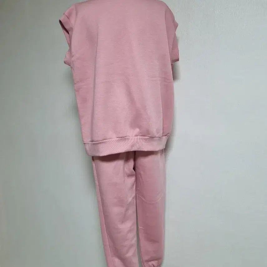 [BUNJANG] Pink V-Neck Training Set / ST79 기모핑크색 브이넥 트레이닝복 세트