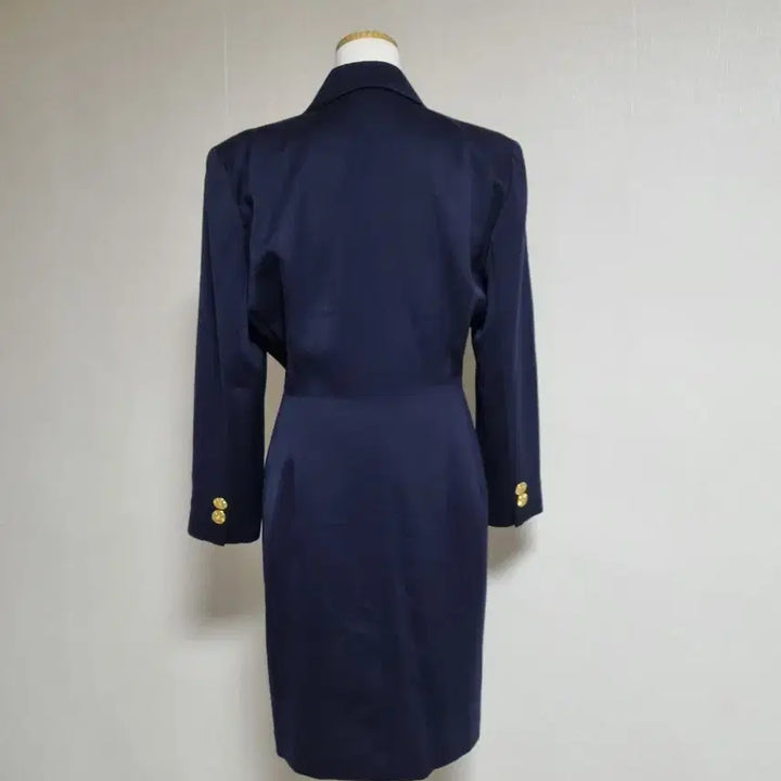 [BUNJANG] OP63 Navy Gold Button Double Jacket Dress / OP63 네이비 금장 버튼 더블 자켓 원피스