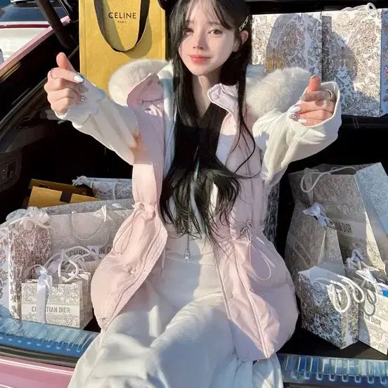 [BUNJANG] Mayyun Beige Transformation Padded Jacket / 무배)메이윤 제작 변신 패딩 베이지