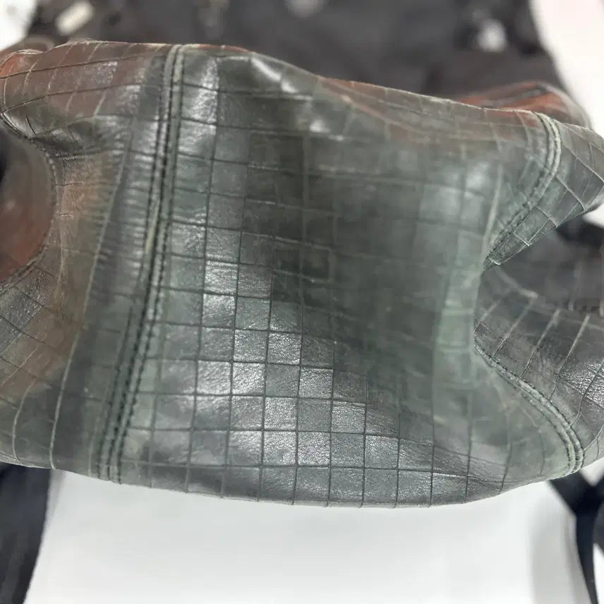 [BUNJANG] VISVIM All Black Leather Mix Ballistic Backpack 20L / VISVIM 올드비즈빔 올블랙 레더믹스 발리스틱 백팩 20L