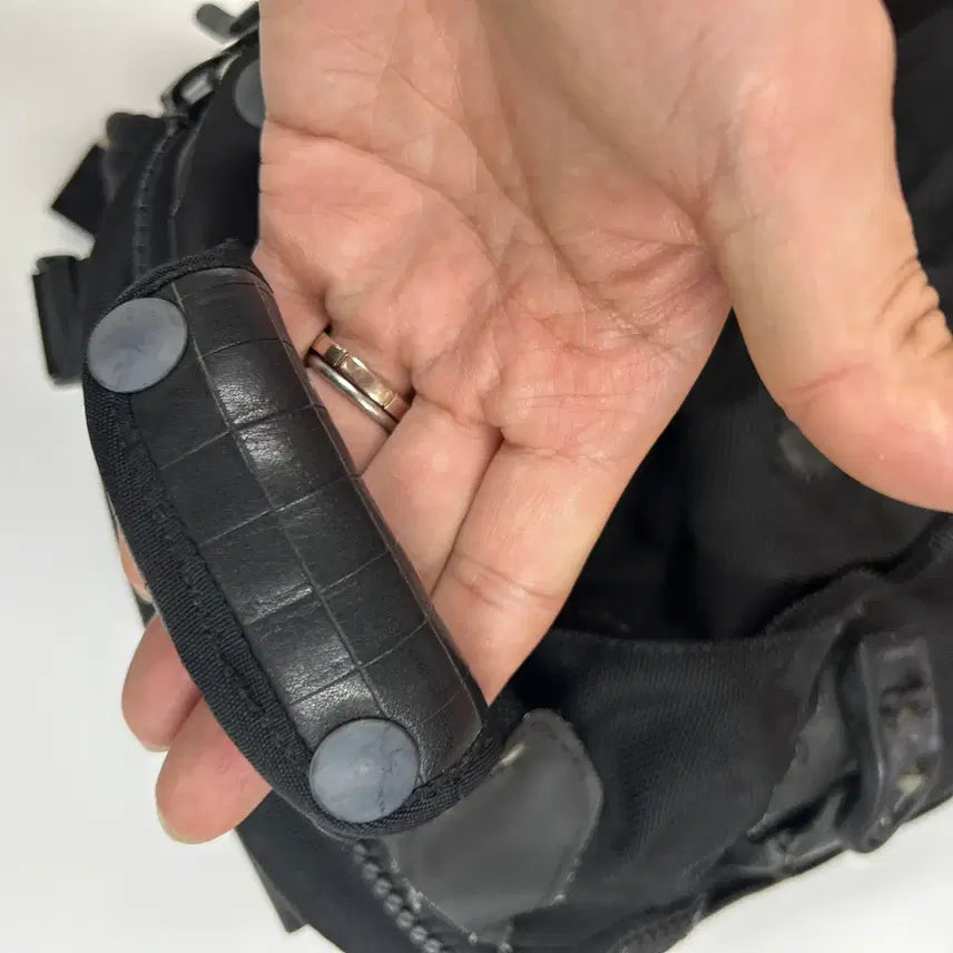 [BUNJANG] VISVIM All Black Leather Mix Ballistic Backpack 20L / VISVIM 올드비즈빔 올블랙 레더믹스 발리스틱 백팩 20L