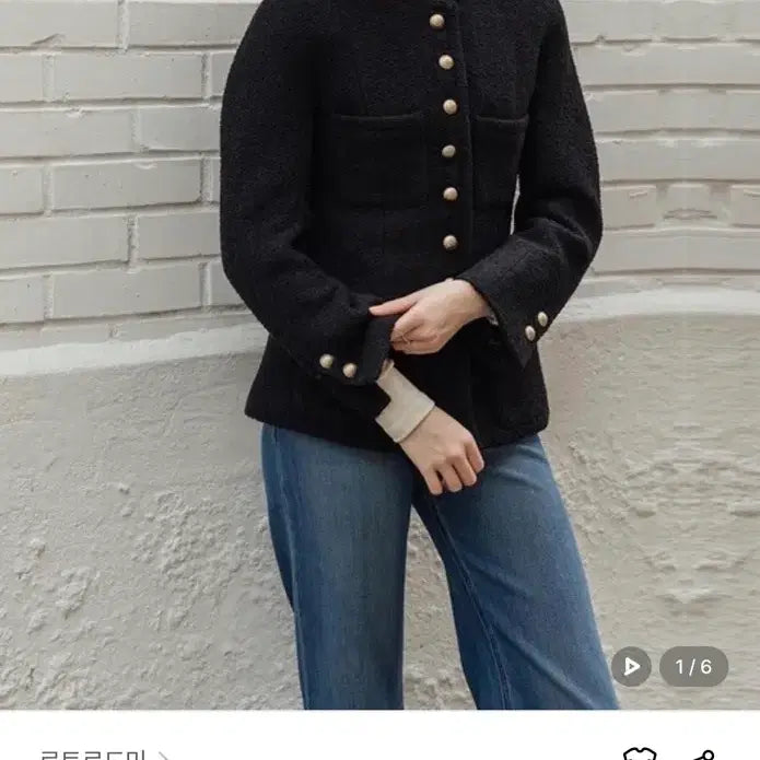 [BUNJANG] Lotrdemin Muse Tweed Black Jacket / (새상품)로트르드민 트위드 Muse Tweed Black jacket