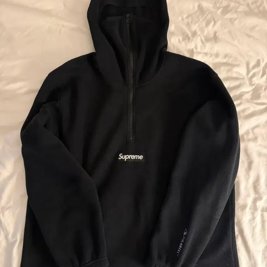 [BUNJANG] Supreme Polartec Face Mask Half Zip Hoodie Black / M 슈프림 폴라텍 페이스마스크 하프 집 후드 블랙