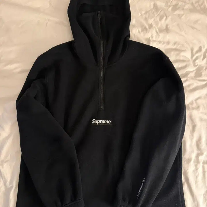 [BUNJANG] Supreme Polartec Face Mask Half Zip Hoodie Black / M 슈프림 폴라텍 페이스마스크 하프 집 후드 블랙