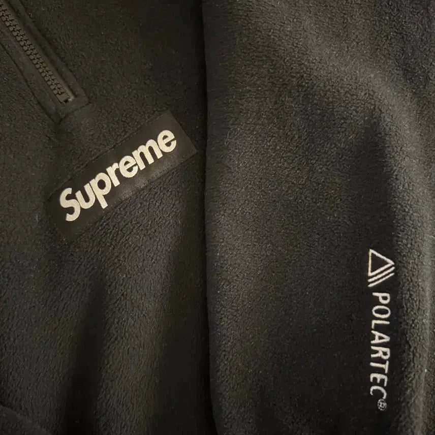 [BUNJANG] Supreme Polartec Face Mask Half Zip Hoodie Black / M 슈프림 폴라텍 페이스마스크 하프 집 후드 블랙