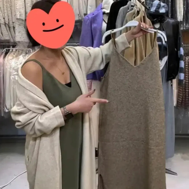 [BUNJANG] Beige Knit Long Cardigan / (피팅만)베이지 코트 숄 니트 롱가디건
