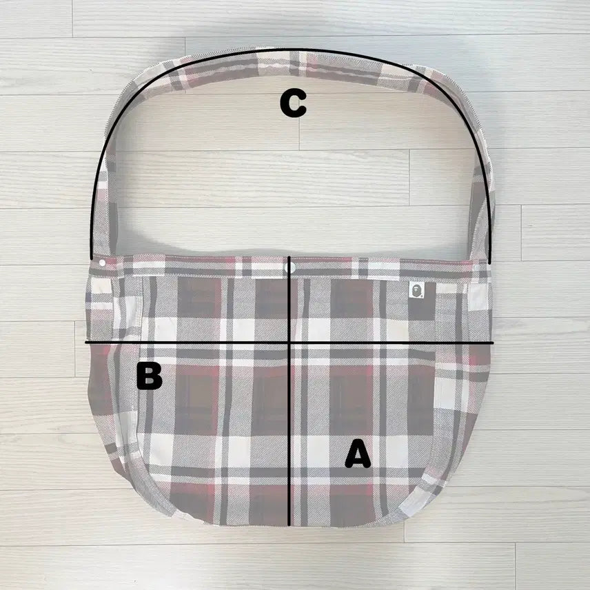 [BUNJANG] Bape Check Crossbody Bag / 베이프 체크 크로스백