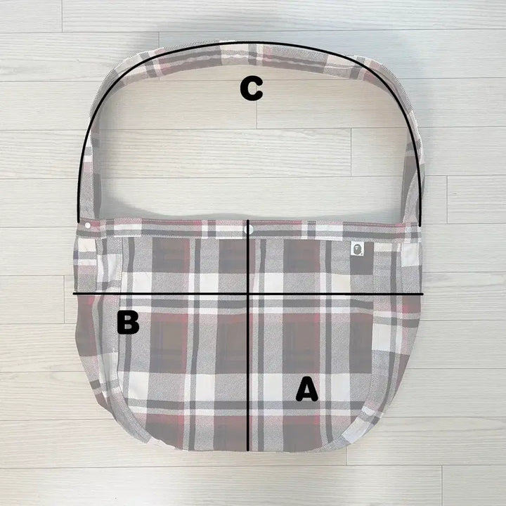 [BUNJANG] Bape Check Crossbody Bag / 베이프 체크 크로스백