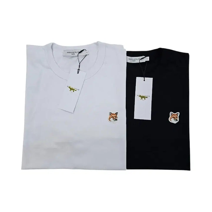 [BUNJANG] Maison Kitsune Long Sleeve T-Shirt (Black/White) / 특가! 메종키츠네 롱슬리브(긴팔)티셔츠 블랙/화이트 (남녀공용)