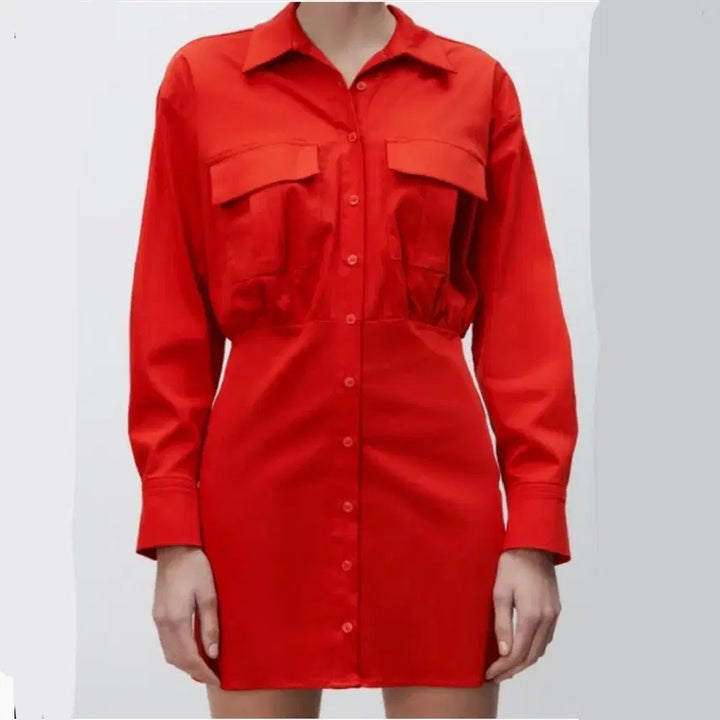 [BUNJANG] Zara Red Midi Dress / S) ZARA 자라 원피스