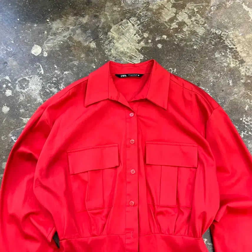 [BUNJANG] Zara Red Midi Dress / S) ZARA 자라 원피스