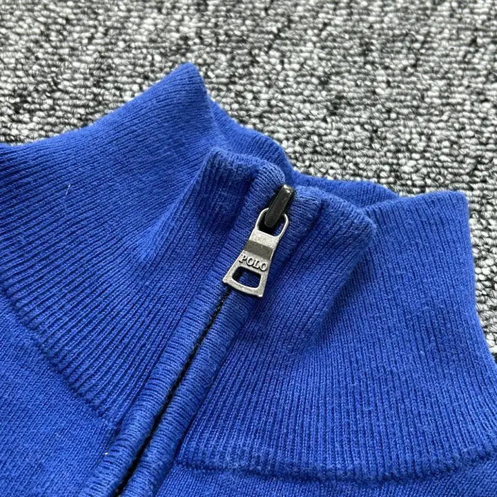[SOLD OUT] 폴로 랄프로렌 블루 럭비 빅로고 하프집업 니트