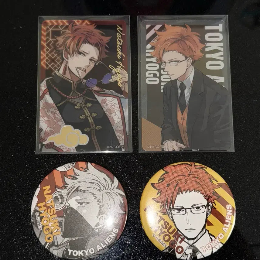 [BUNJANG] Tokyo Aliens Hyogo Natsuki Clear Card &amp; Can Badge Bundle Set / 도쿄 에일리언즈 효고 나츠키 클리어카드 캔뱃지 일괄 양도