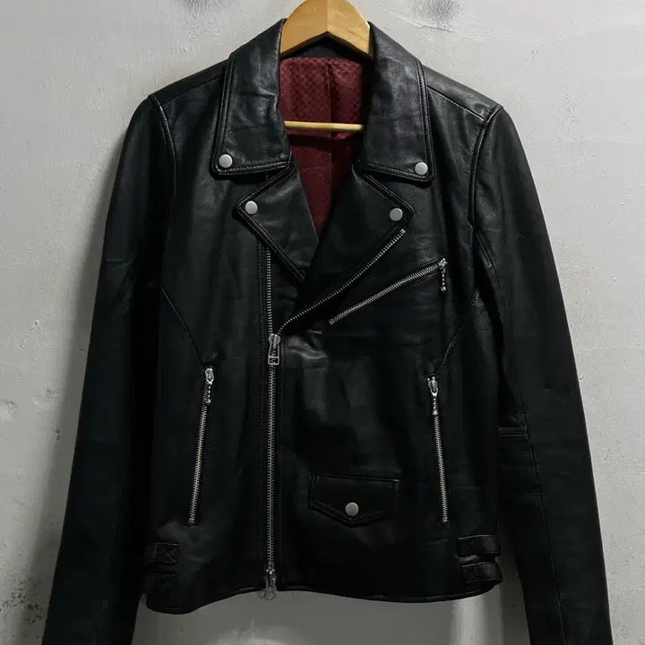 [BUNJANG] Why Plus Seven Leather Biker Jacket / 90-95 Why plus seven 레더 양가죽 라이더 자켓 정품