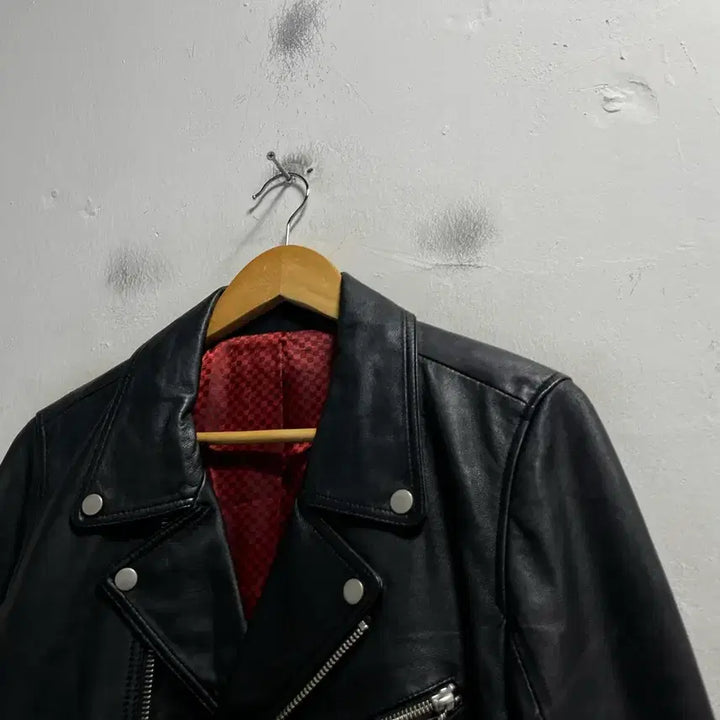 [BUNJANG] Why Plus Seven Leather Biker Jacket / 90-95 Why plus seven 레더 양가죽 라이더 자켓 정품