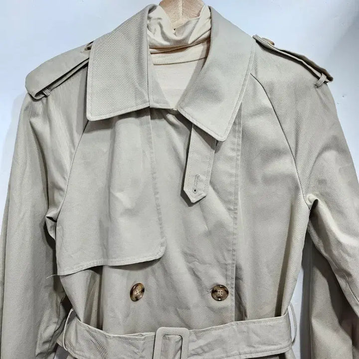 [BUNJANG] Beige Long Trench Coat / 베이지색 롱 트렌치 코트