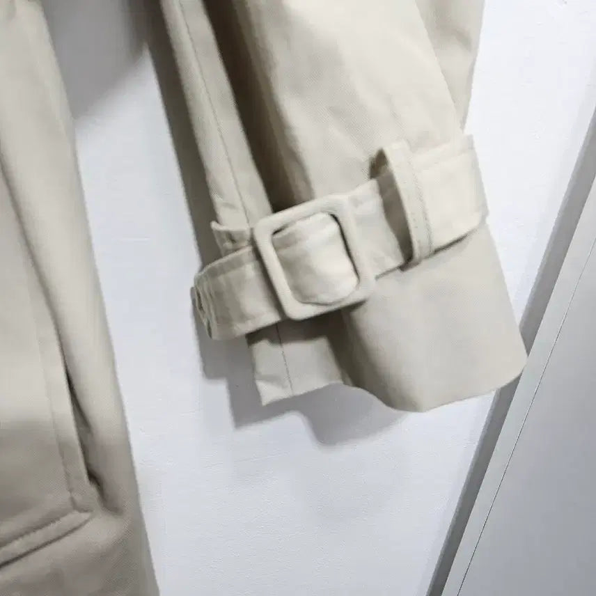 [BUNJANG] Beige Long Trench Coat / 베이지색 롱 트렌치 코트