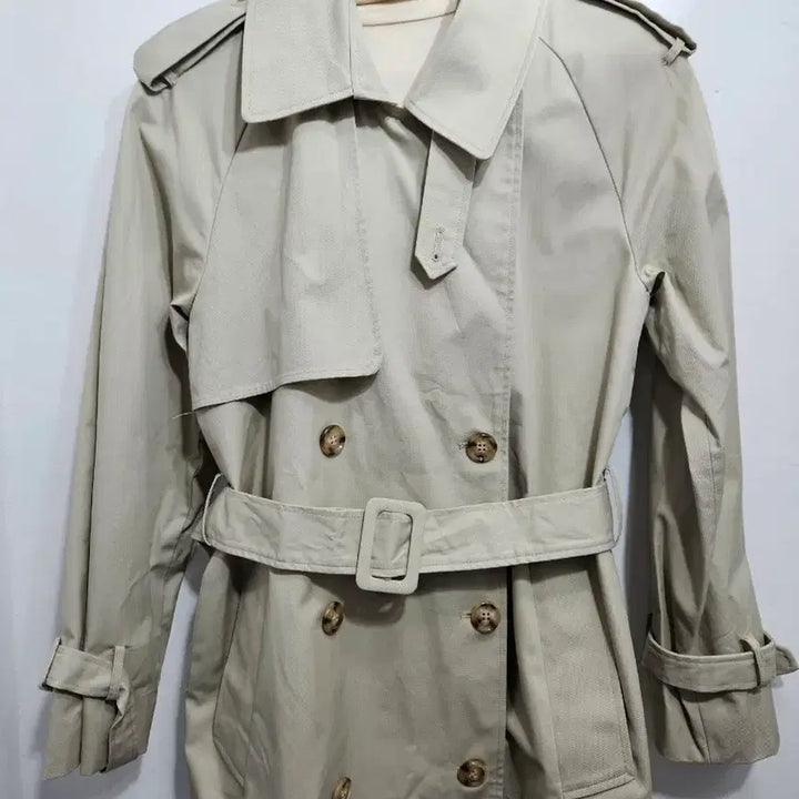 [BUNJANG] Beige Long Trench Coat / 베이지색 롱 트렌치 코트
