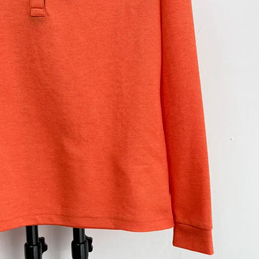 [BUNJANG] Mark & Rona Orange Long Sleeve Polo Shirt / 정품 마크앤로나 mark&rona 골프웨어 오렌지 긴팔 카라티