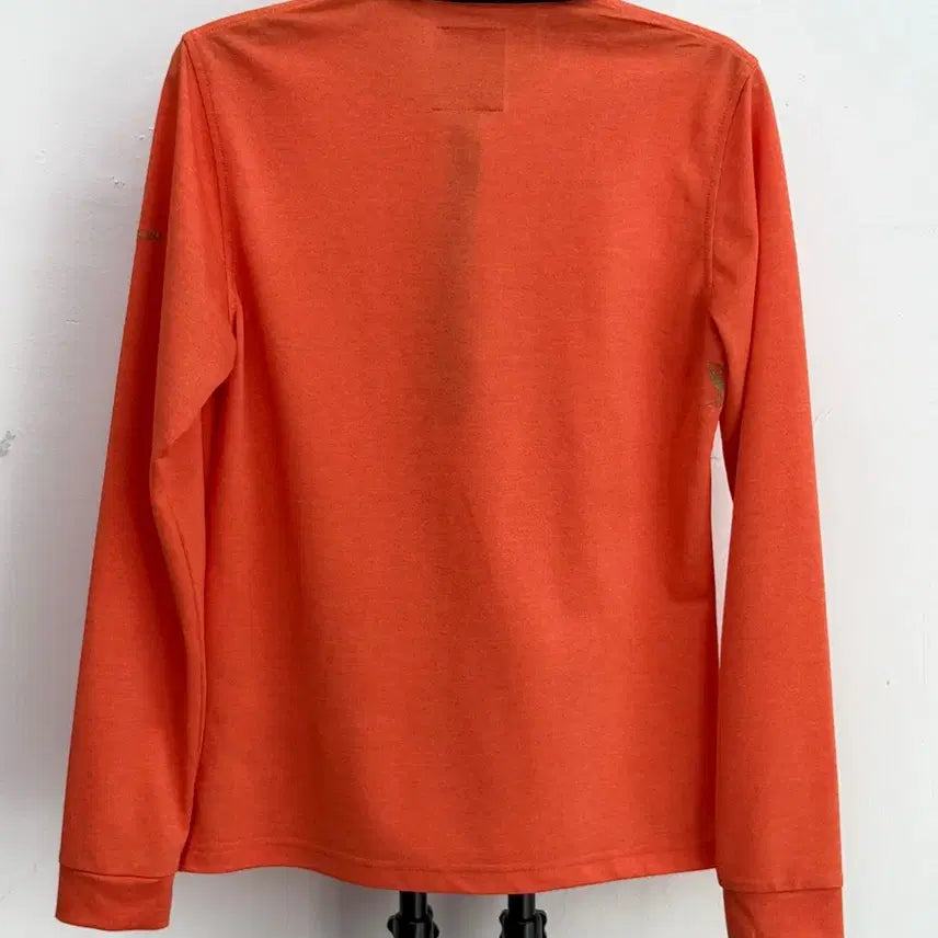 [BUNJANG] Mark & Rona Orange Long Sleeve Polo Shirt / 정품 마크앤로나 mark&rona 골프웨어 오렌지 긴팔 카라티