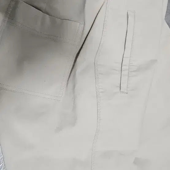 [BUNJANG] Line Beige Cotton Pants / 라인 베이지색 면바지