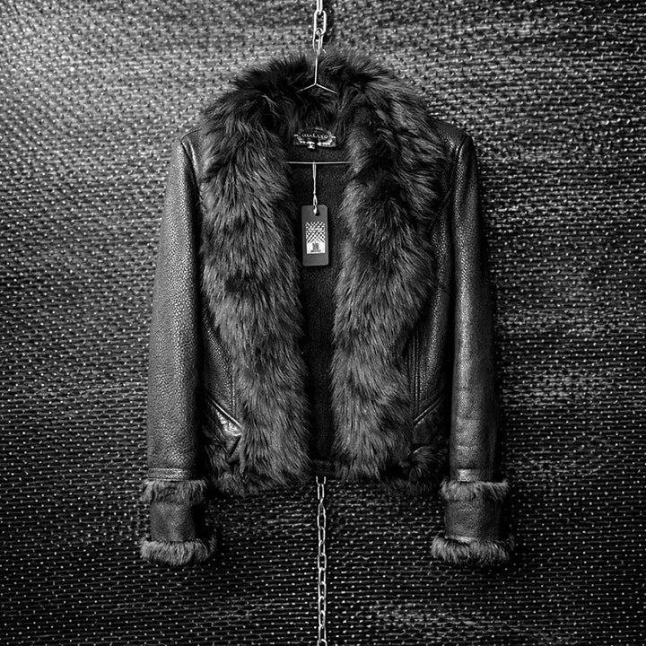 [BUNJANG] Shalang Faux Leather Jacket / Shalang 퍼 레더자켓