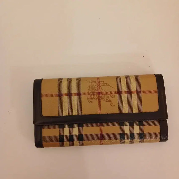 [BUNJANG] Burberry Check Pattern Long Wallet / 버버리 정품 체크 장지갑