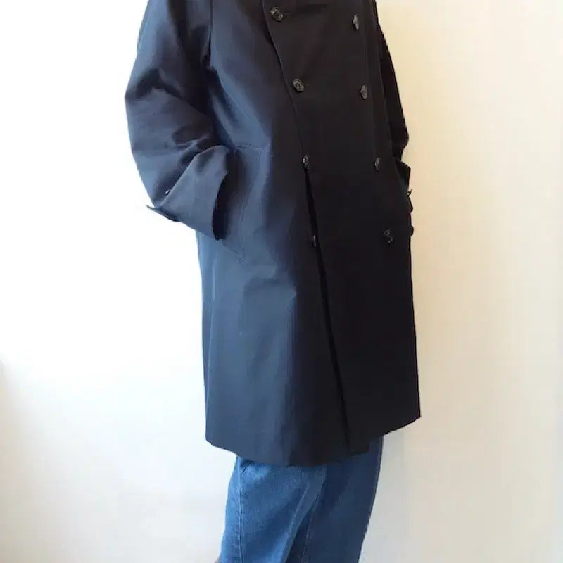 [BUNJANG] Maatee&sons Cotton Silk Coat Navy / 마티앤선즈 maatee&sons 코튼실크 코트 네이비 3