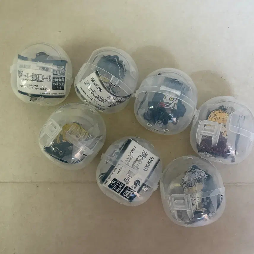 [BUNJANG] Death Note Rubber Keyring Bundle Set / 데스노트 가챠 러버키링 러버스트랩 라이토 엘 미사 류크 렘 니아 멜로