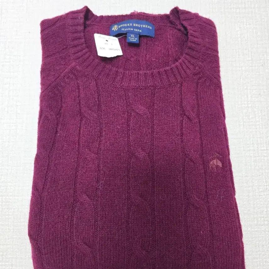 [BUNJANG] Brooks Brothers Cable Knit Wool Sweater / 새제품 브룩스 브라더스 울 케이블 니트 스웨터