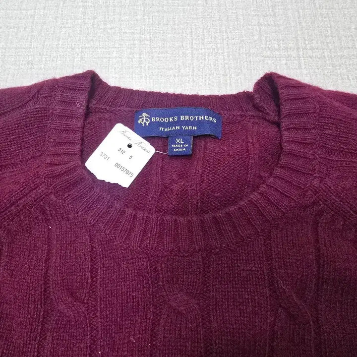 [BUNJANG] Brooks Brothers Cable Knit Wool Sweater / 새제품 브룩스 브라더스 울 케이블 니트 스웨터
