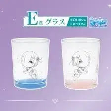 [BUNJANG] Re:Zero Rem & Ram Glass Set / 리제로 렘람 컵/글라스 세트 쿠지 E상