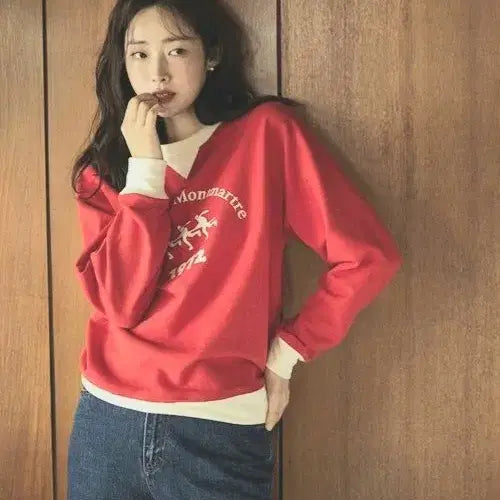 [BUNJANG] Marithe Francois Girbaud Sweatshirt Red / 마리떼프랑소와저버 맨투맨