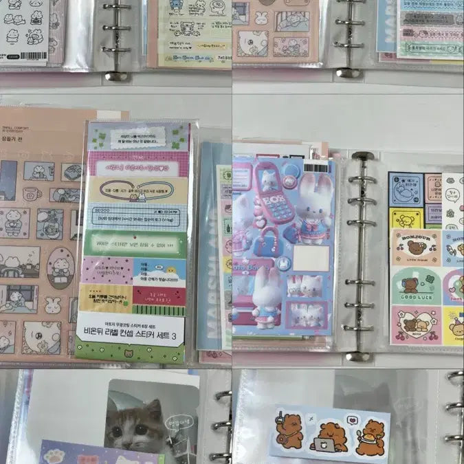 [BUNJANG] Assorted Stationery Bundle / 다꾸 스티커 바인더 + 키링 + 스터디플래너 일괄