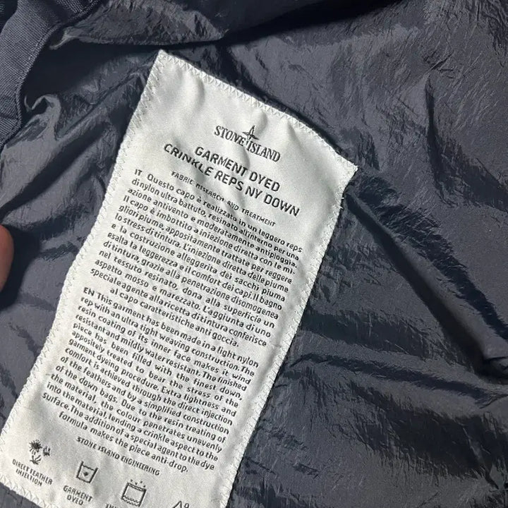 [BUNJANG] Stone Island Crinkle Reps Padded Jacket / [L] 19fw 스톤아일랜드 크링클랩스 패딩 다크네이비