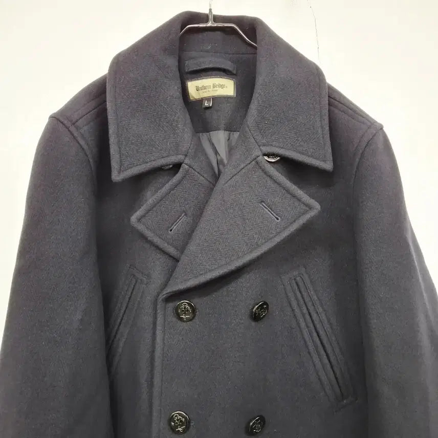 [BUNJANG] Uniform Bridge Navy Wool Pea Coat L / 유니폼브릿지 24 네이비 울 피코트 L 상태좋음