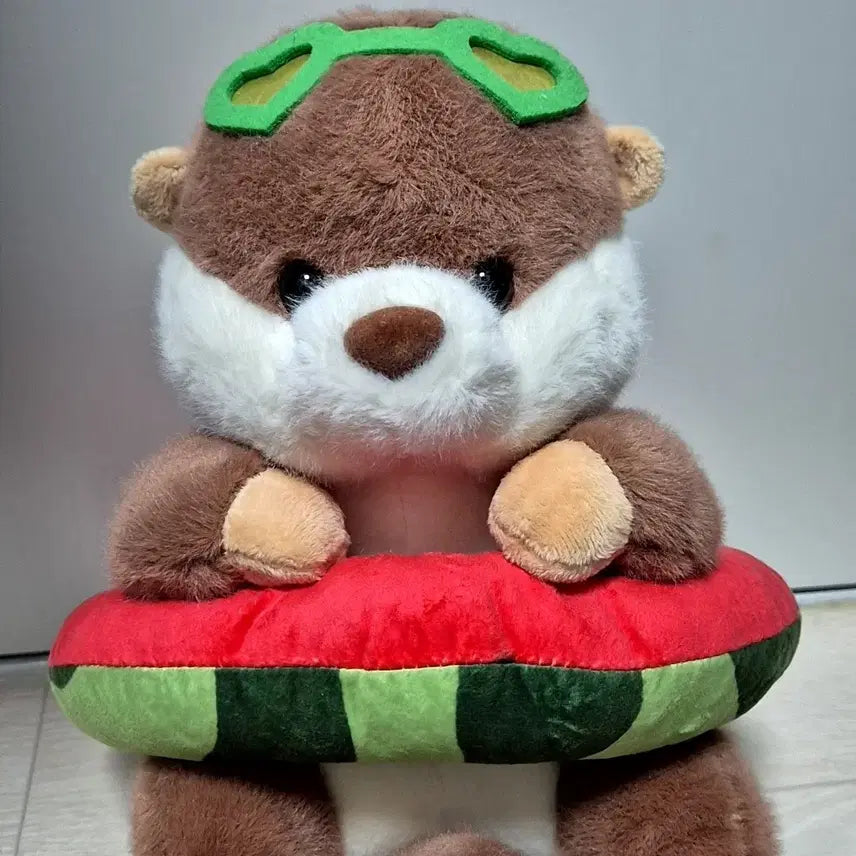 [BUNJANG] Rakko-san Watermelon Tube Otter Plush 25cm / 랏코상 수박튜브 수달인형 25cm 랏코