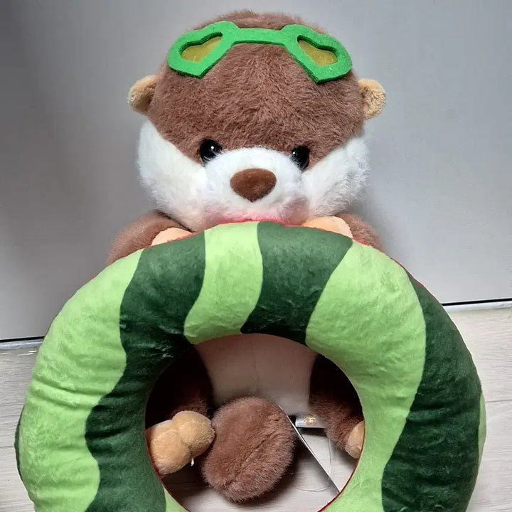 [BUNJANG] Rakko-san Watermelon Tube Otter Plush 25cm / 랏코상 수박튜브 수달인형 25cm 랏코
