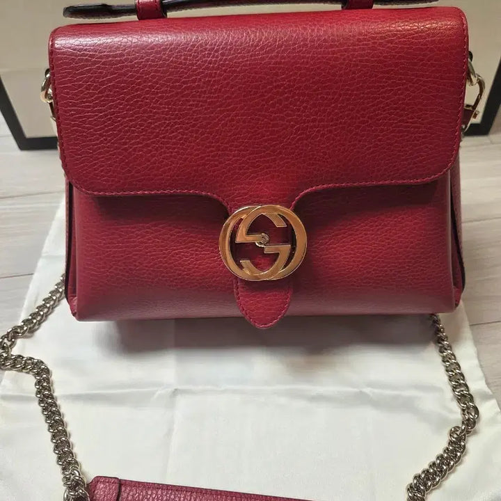 [BUNJANG] Gucci Interlocking Top Handle Small Red Bag / (A+)구찌 인터로킹탑핸들 레드  스몰