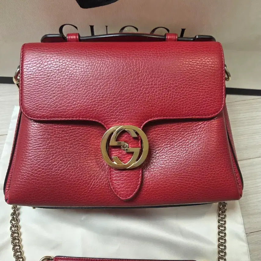 [BUNJANG] Gucci Interlocking Top Handle Small Red Bag / (A+)구찌 인터로킹탑핸들 레드  스몰