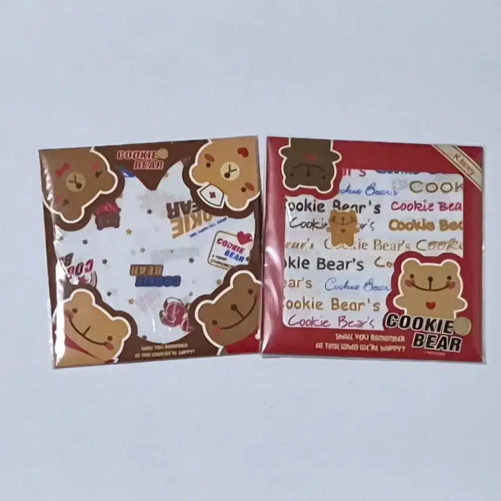 [BUNJANG] Cookie Bear Character Handkerchief / 고전문구 쿠키베어 캐릭 손수건