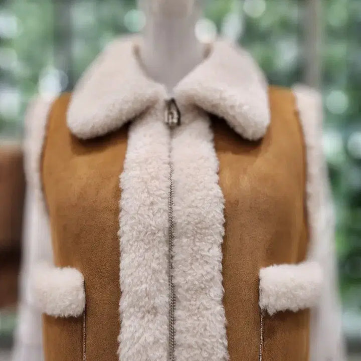 [BUNJANG] DEW E L Suede Vest / 듀엘 무스탕 조끼