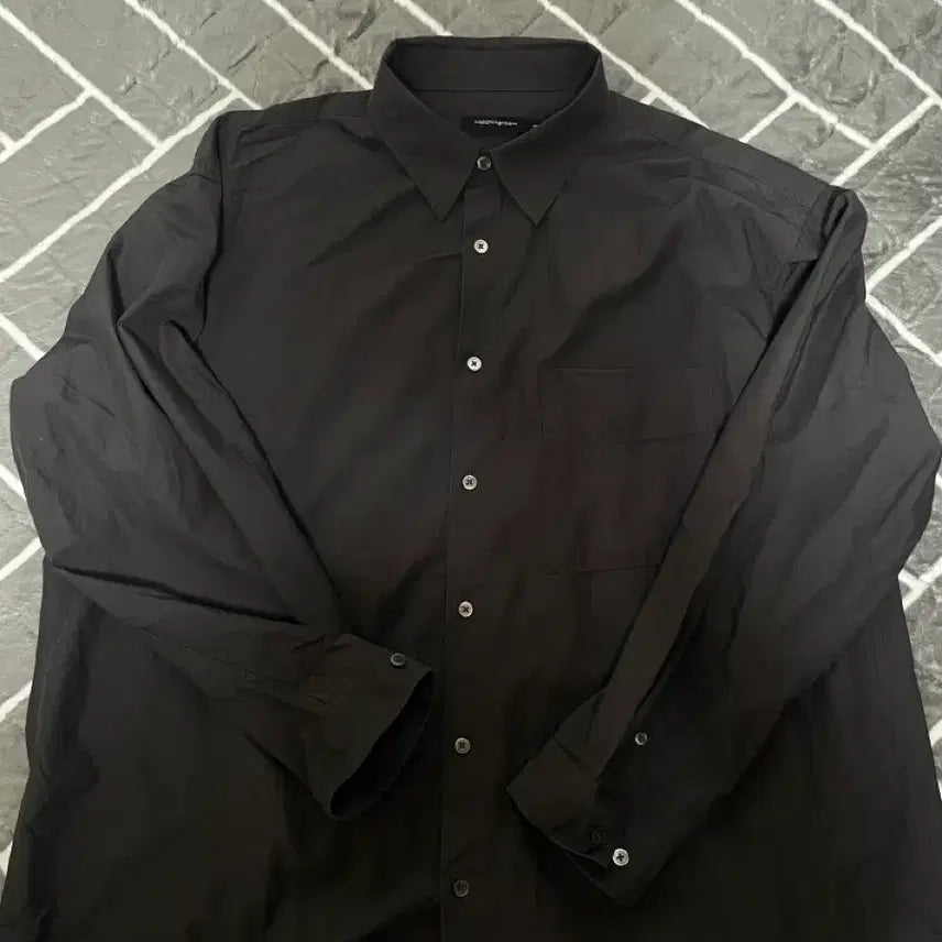 [BUNJANG] Haechi Room Cropped Shirt Charcoal Size 4 / 해칭룸 크롭 셔츠 차콜 4